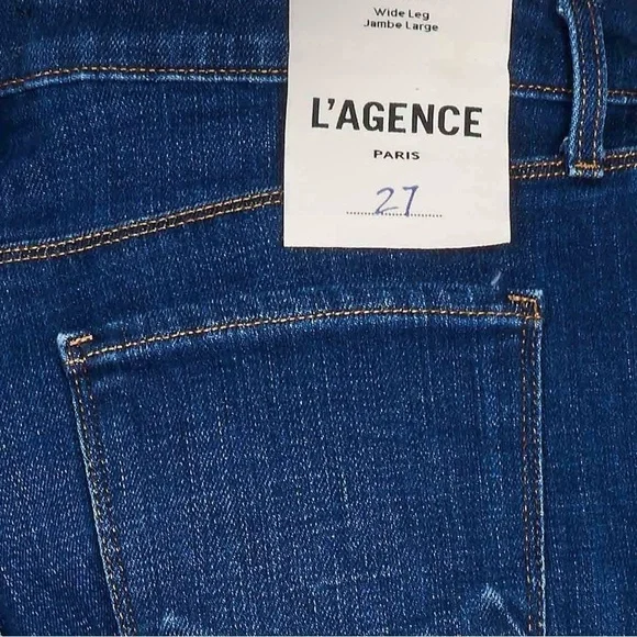 L’AGENCE | Danica Wide Leg Jeans In York Blue Size 25 NEW - Picture 4 of 10